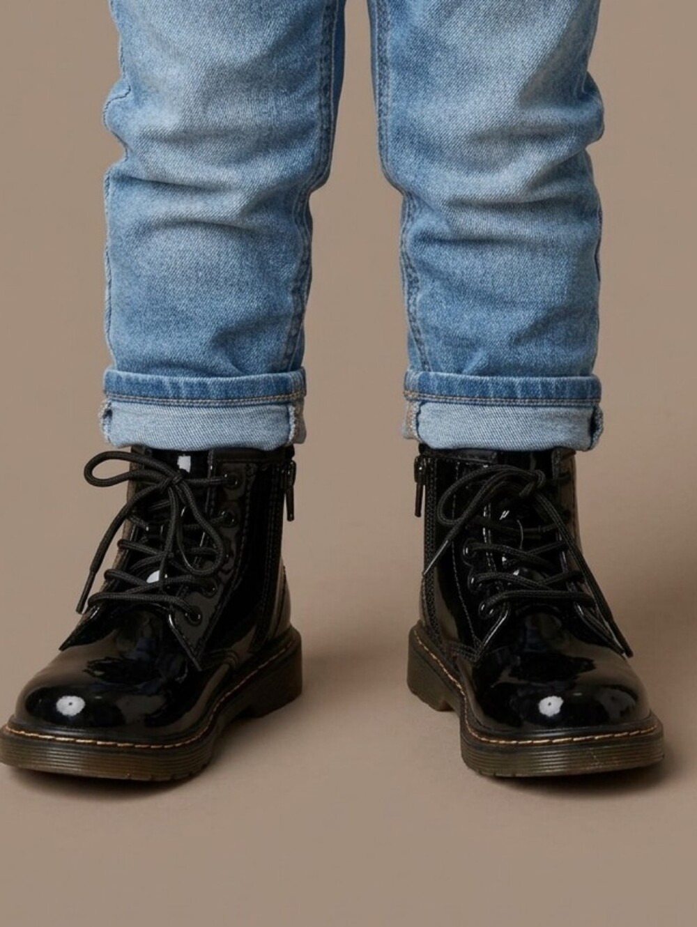 Dr.Martens 1/9 Infant 1460 Patent Leather Lace Up Combat Boots! Size 5 Excellent
